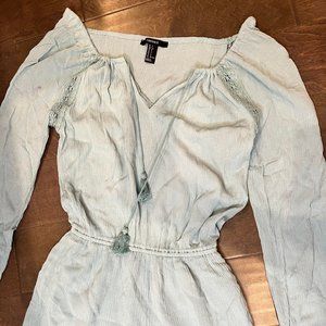 Forever 21 - Light Blue Romper - Size Small